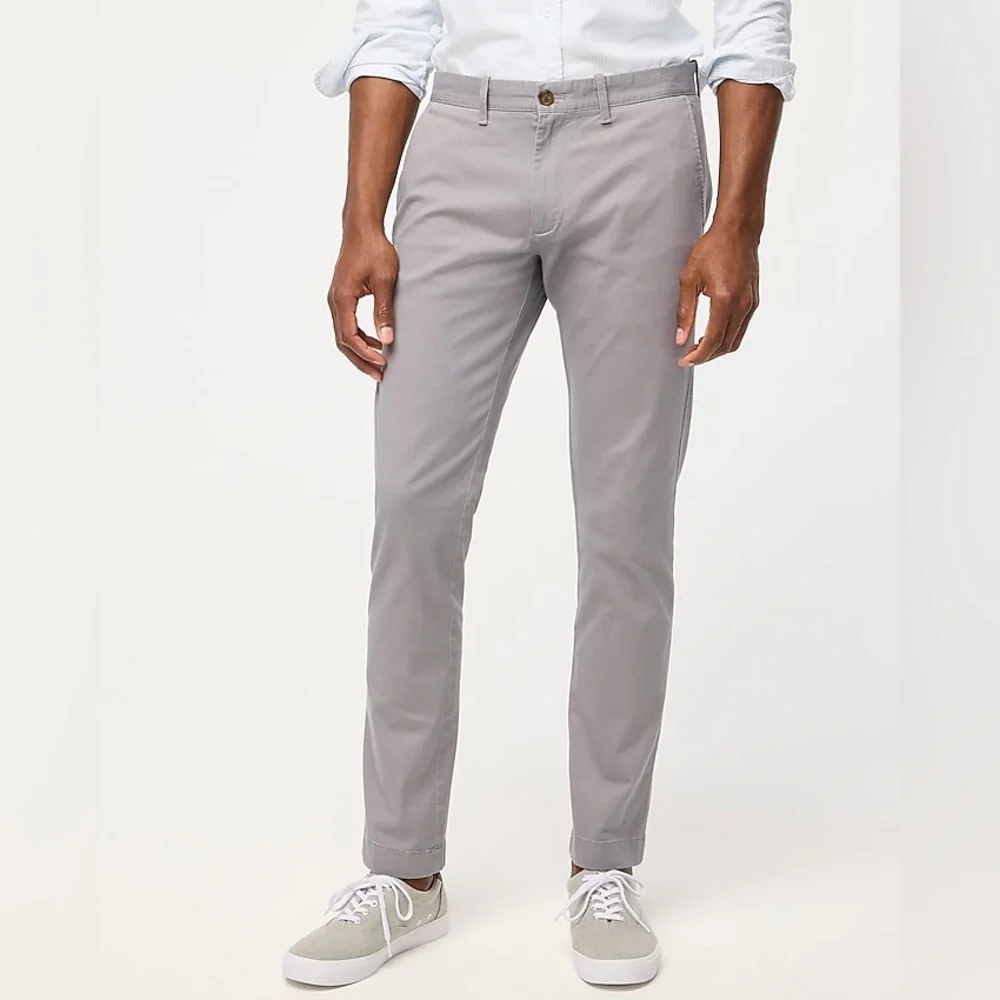 J. Crew Factory Flex Slim Men's Gray Chinos Pants W34 L34